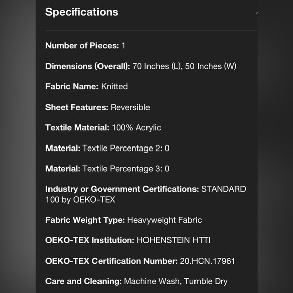 Casaluna Hand-Knit bed throw - Dark Gray NWT - Picture 6 of 8